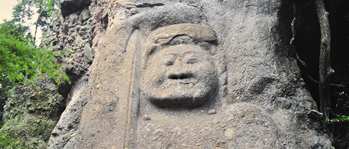 神仏習合の地の熊野磨崖仏＠大分国東半島