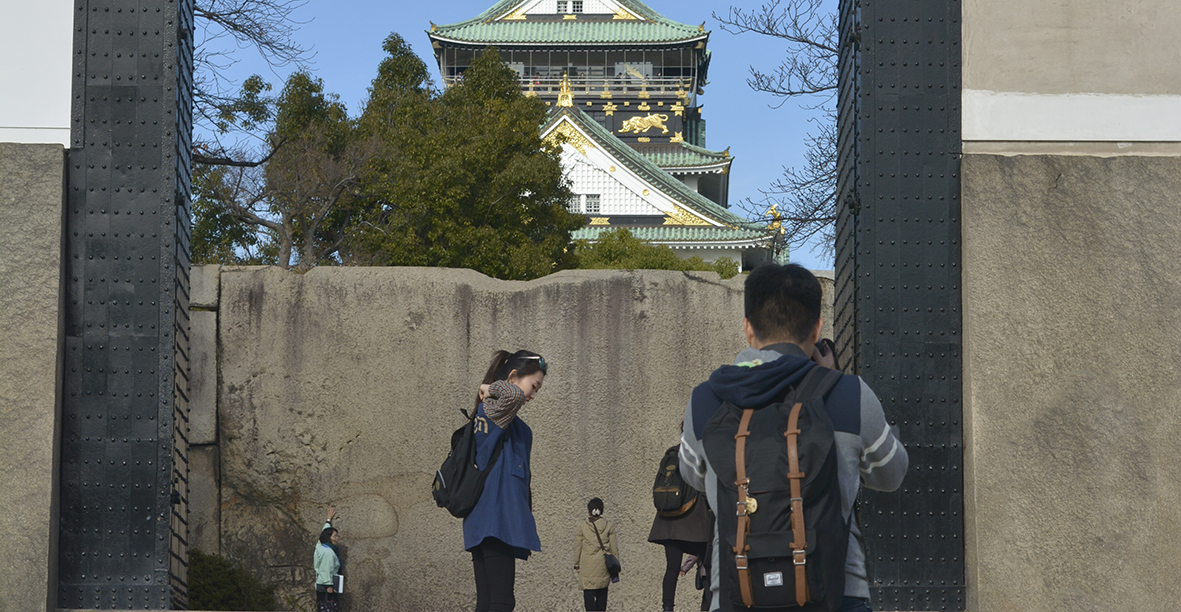 桜と梅の名所大阪城