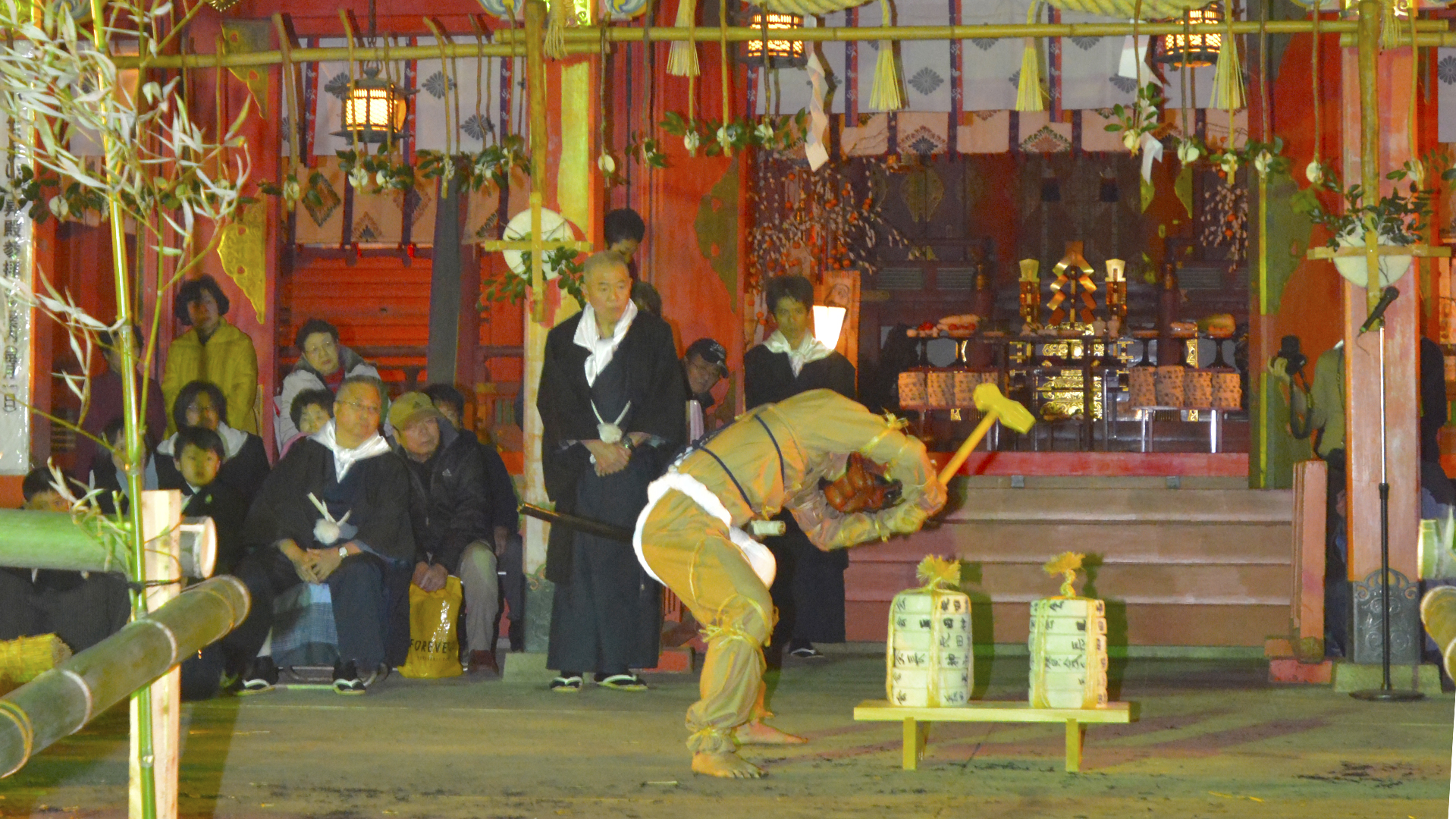 節分追儺式＠長田神社餅割り