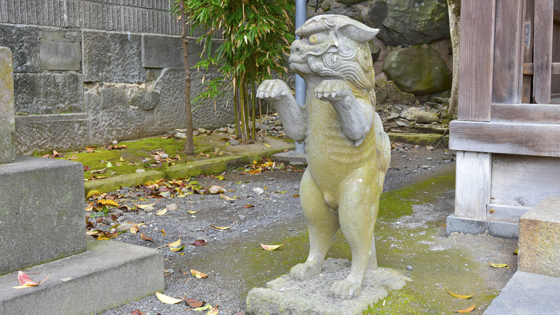 キテレツ面白い狛犬＠長崎鎮西諏訪神社