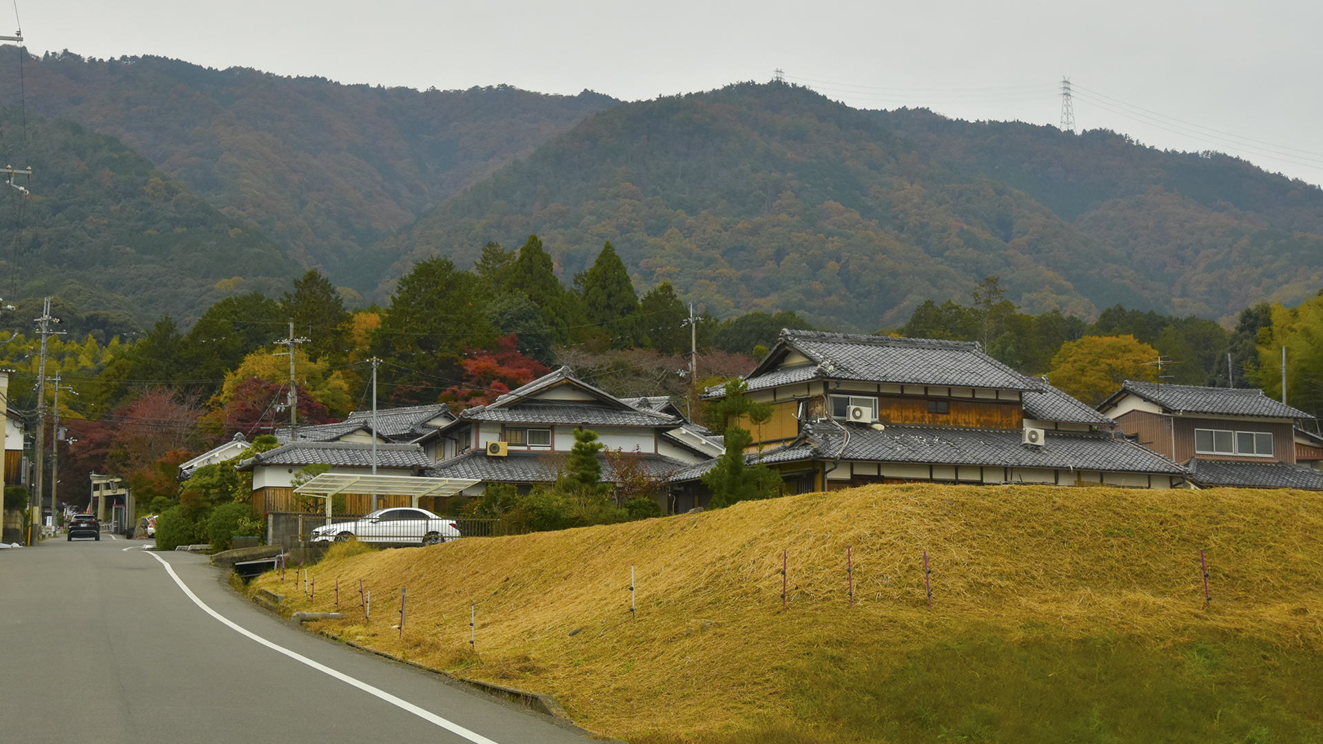 時代の流れ、京都大原野神社の紅葉